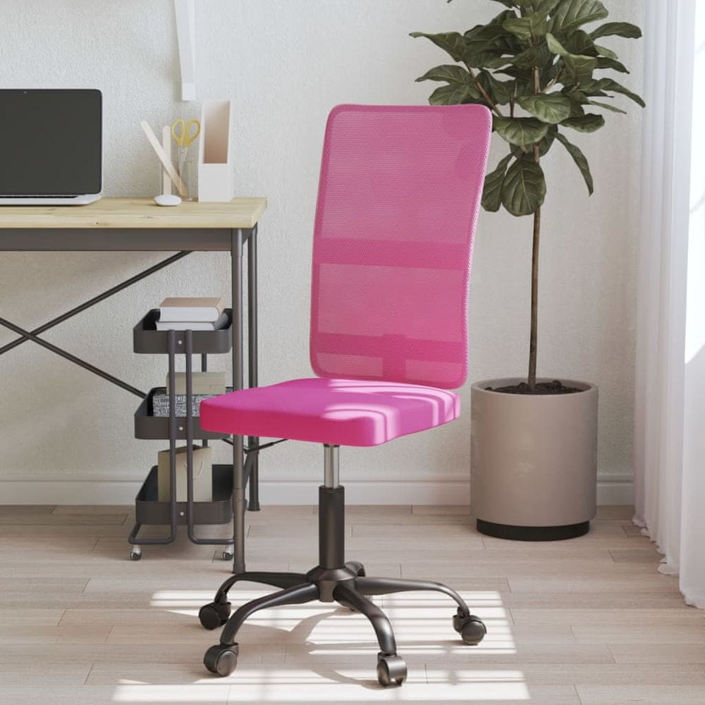Vidaxl Kancelárska stolička ružová sieťovaná látka